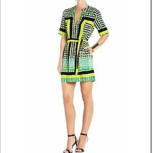 NWOT BCBG AZRIA TIDE COMBO KANE SILK Block Dress XS